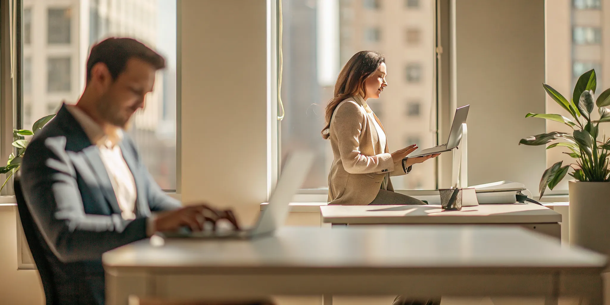 An employee discussing WSIB accommodation rights with their employer in an Ontario office.