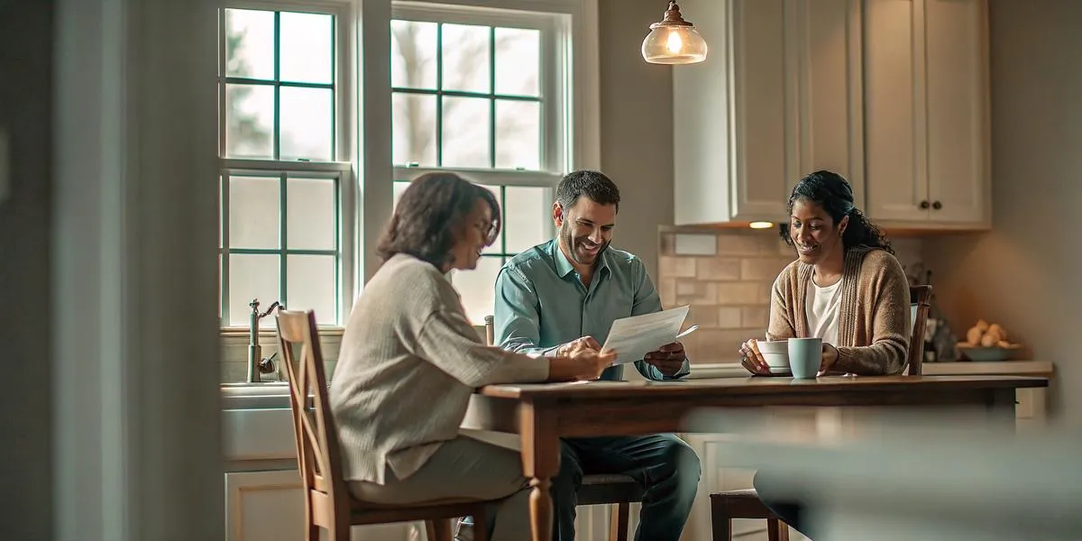 Ontario worker reviewing documents with a legal professional at a kitchen table