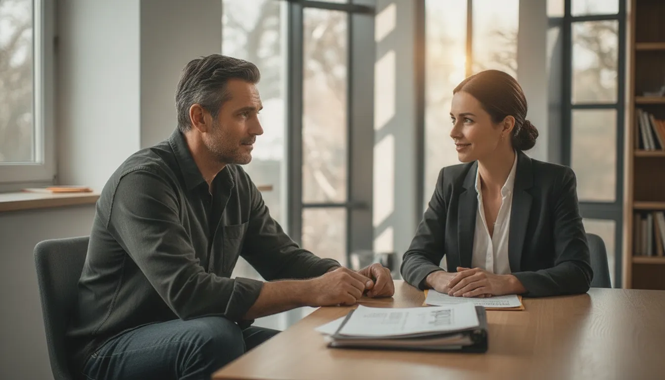 Ontario worker discussing a secondary WSIB claim with a legal representative