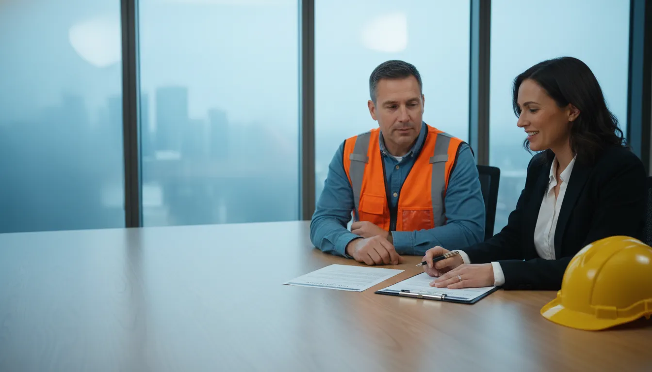 Worker reviewing a WSIB modified duties Ontario plan