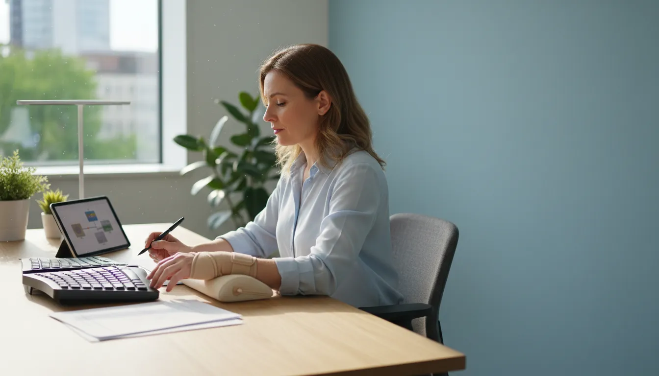 Ontario worker documenting a WSIB repetitive strain injury claim